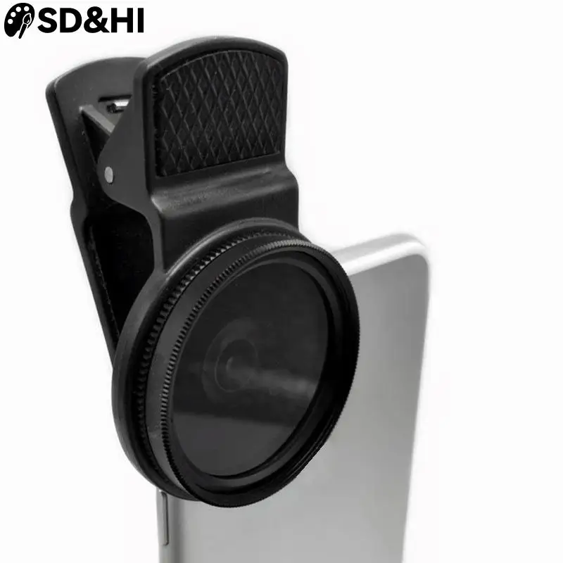 Profissional portátil Polarizador Camera Lens, Circular, sem reflexos, filtro, 52mm, CPL, iPhone, Celular, Smartphone