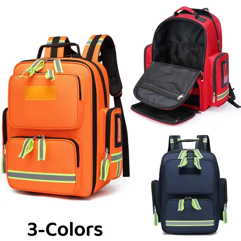 Large Capacity First Aid Backpack Emergency Rescue Backpacks Outdoor Sorted Storage Camping Survival Kits Essentials Medical Kit