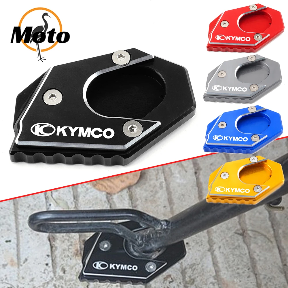 For KYMCO DTX360 DTX 360 Downtown 300 300i 350i 200i Xciting 250 400 Motorcycle Kickstand Extension Side Stand Enlarge Pad Plate