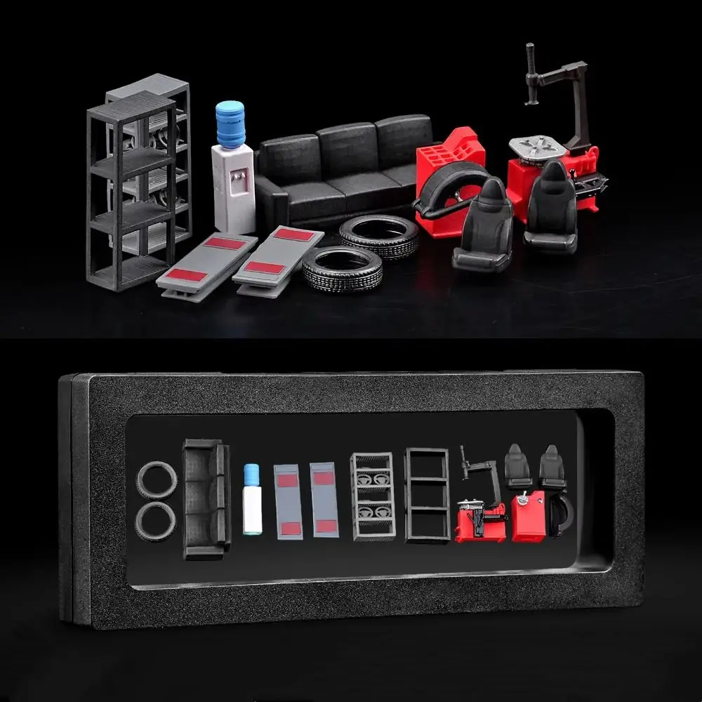 

1/64 Scale Car Repair Tools Model Miniature Scene Model Assembly Simulation Car Repair Tools Resin Display Backdrop