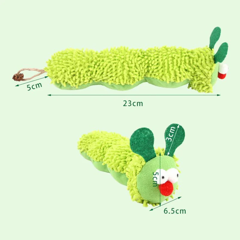 New Pet Supplies Caterpillar Shaped Plush Cat Toy Contains Catnip Self Pleasure Boredom Relief Interactive Play