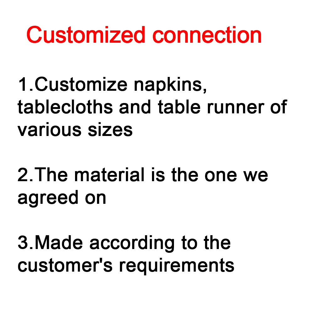Factory direct supply. Supports customization of various sizes and colors of table runner, table cloths, napkins, curtains, etc.