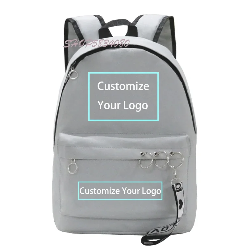 Ribbon Backpack Customize Your Logo Image School Bags DIY Bags Teens Back To School Shoulder Bag Girls Boys Backpacks Women Bags