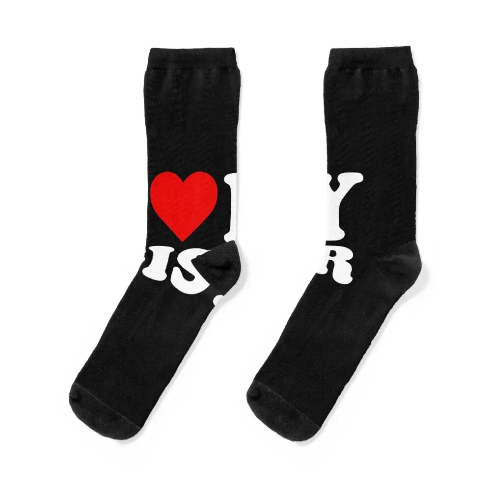 

I Love My Sister Socks shoes valentine gift ideas Sports sports and leisure Male Socks Women's