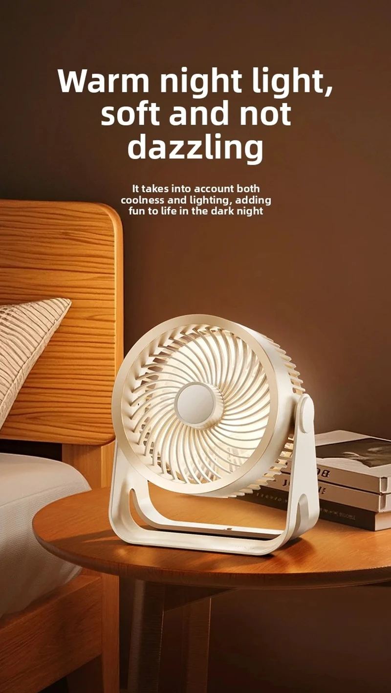

Multifunctional Wireless Handheld Electric Fan 1200mah Desktop Wall Mount Air Circulator For Home Cool Silent Ventilation