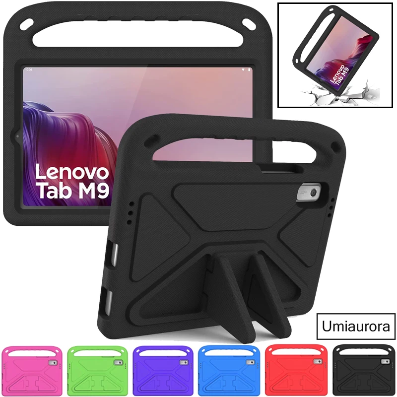 For Lenovo Tab M9 9.0 inch 2023 TB310FU TB310XU TB-310FU Kids Portable Shockproof EVA Foam Tablet Case Handle Stand Cover Funda
