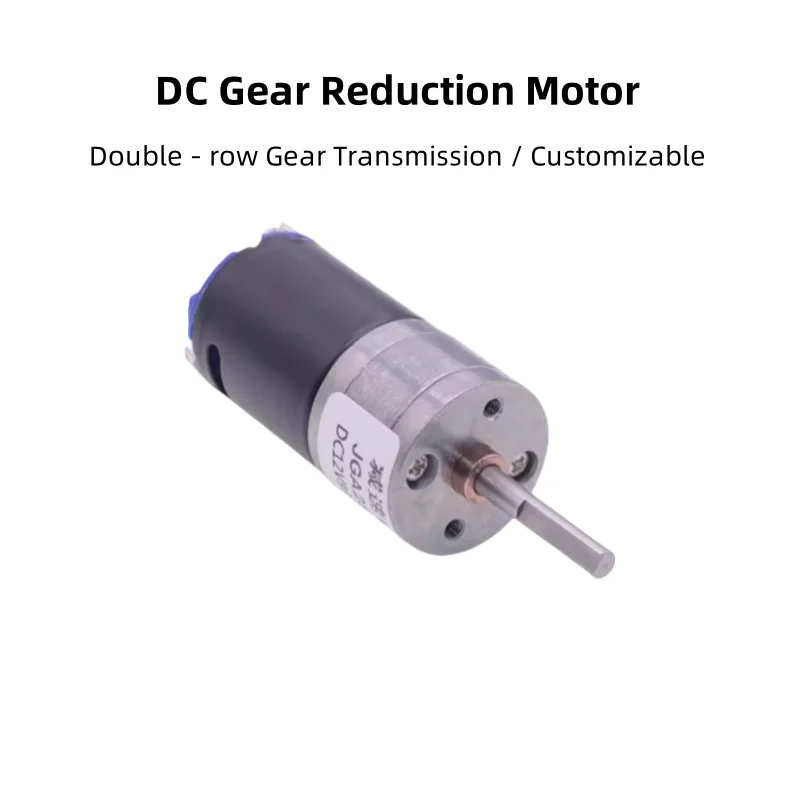 6V/12V Low - Speed Motor For Smart Cars & Home Use, 370 Black - cased Double - Gear Reduction, 25mm, High Torque