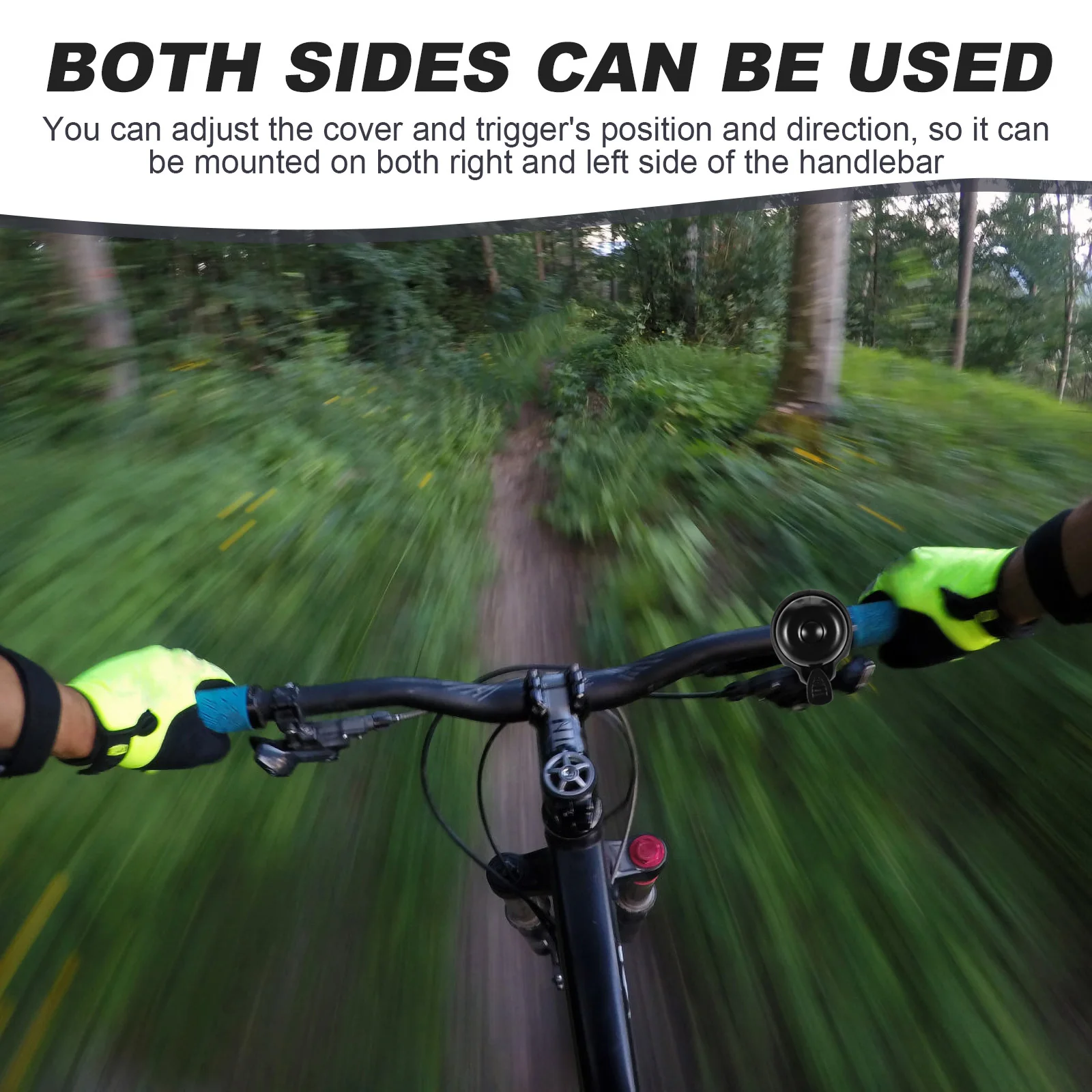 

2Pcs Metal Bike Bells Loud Clear Sound Adjustable for Handlebar Left Right Side Road Mountain Bike Accessories Alarm Warning
