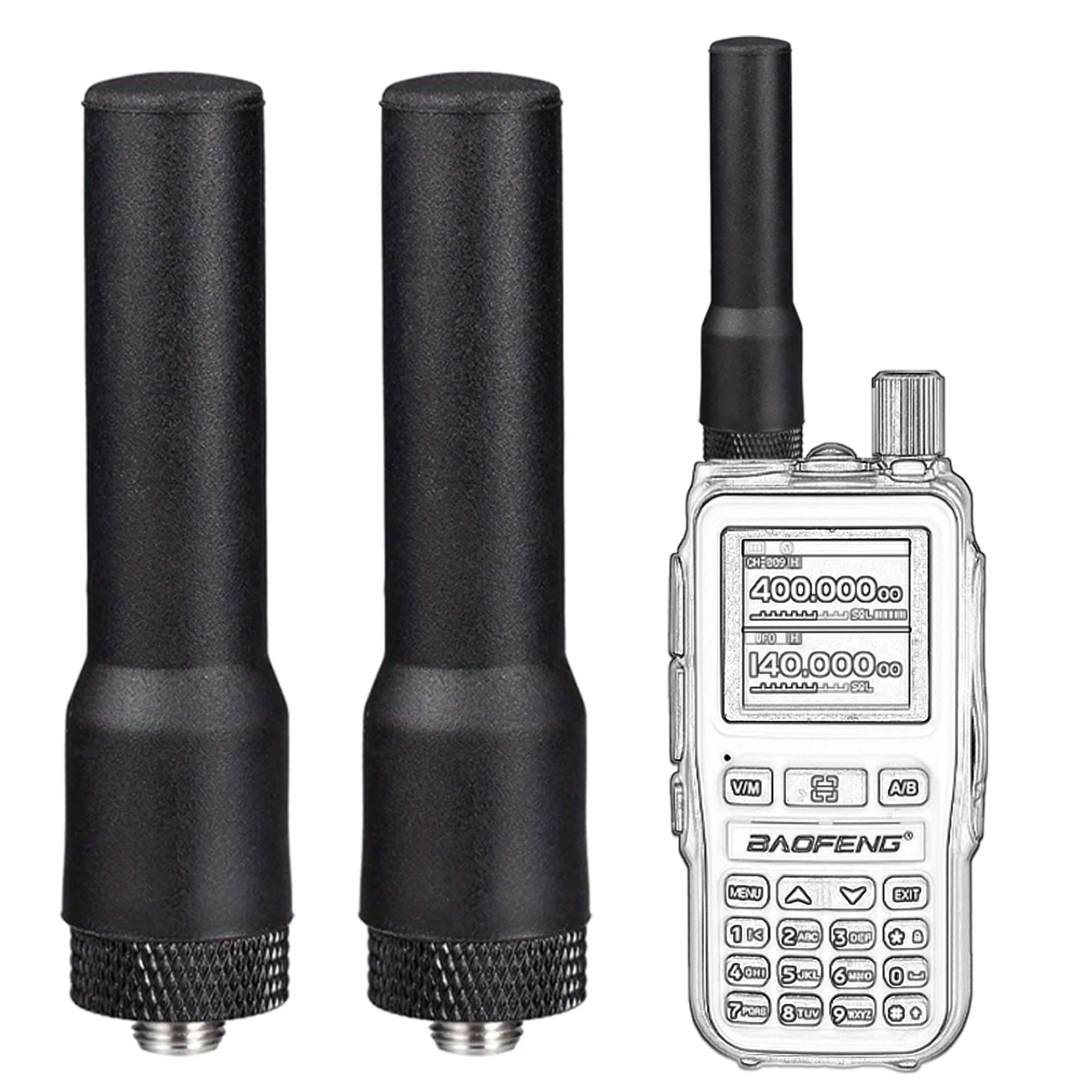 2 حزمة - ثنائي التردد VHF UHF 136-174 ميجا هرتز 400-470 ميجا هرتز هوائي راديو هام اتجاهين راديو لاسلكي تخاطب ل Wouxun Baofeng BF-F8HP