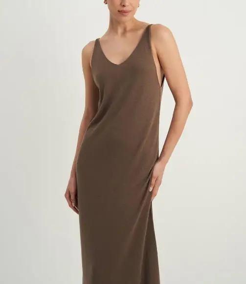 Women's Skirt Set 2026 Autumn Two Pieces Set Long Sleeved Knit Cardigan Sleeveless Maxi Dress Set Loose Fit Design Elegant Set