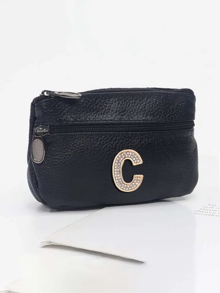 Customized Personalized Customer Name Student-Style Coin Purses Coin Purses Cute & Fresh Artistic Metal Decor