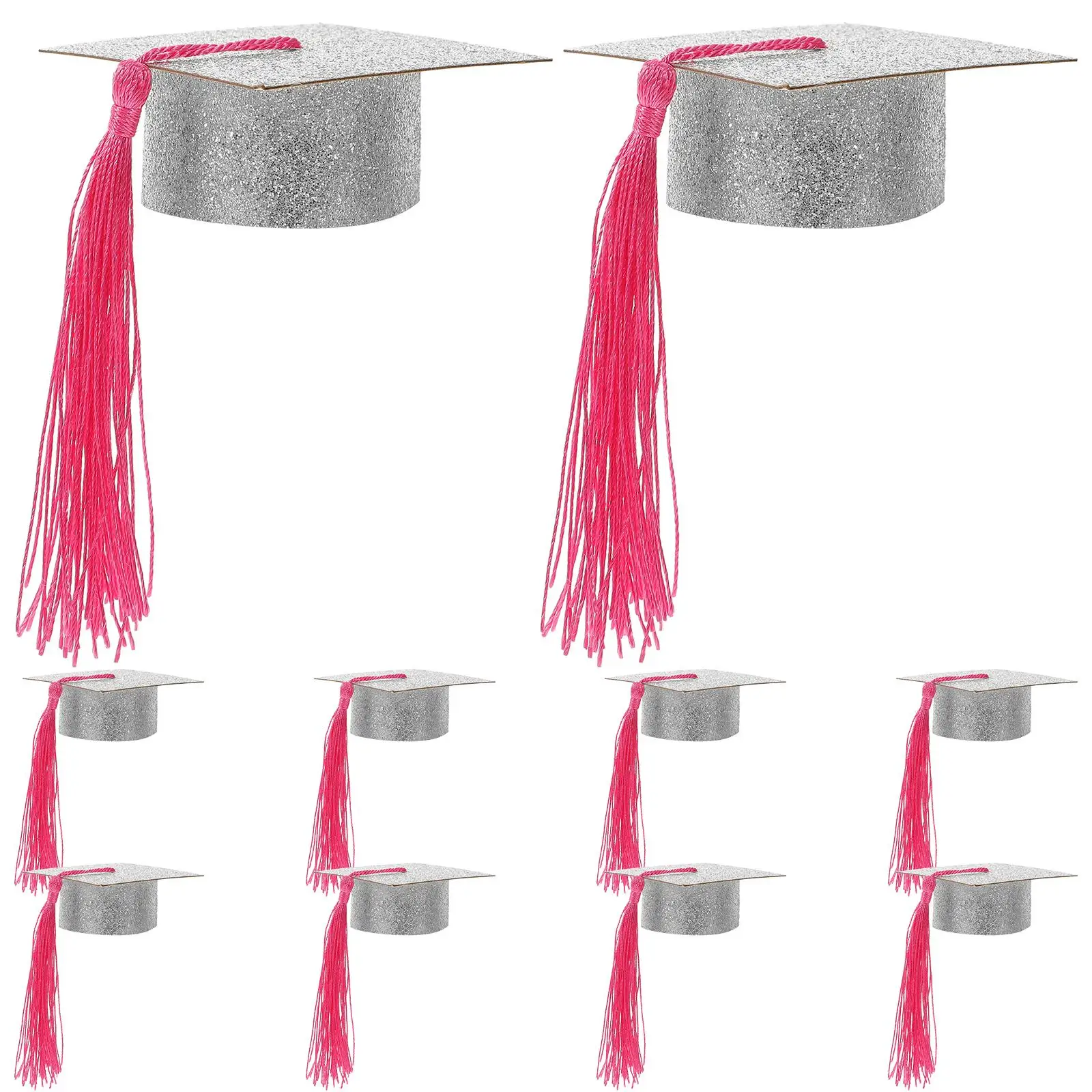

10 Pcs Doctor Hat Decoration Paper Cups Wine Cover Goblet Decorations Party Supplies Caps Graduation Baby