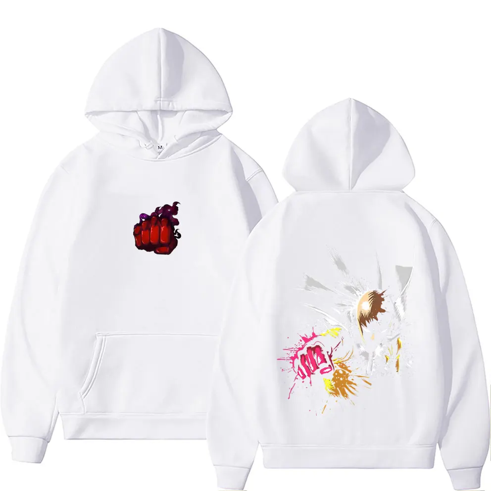 เสื้อฮู้ดอนิเมะวันพันช์แมน ไซตามะ ลายกราฟิก สำหรับผู้ชายและผู้หญิง เสื้อสเวตเชิ้ตผ้าฟลีซคอตตอนลำลอง คอสเพลย์ผู้ชาย เสื้อโอเวอร์ไซส์ ชุดวอร์ม