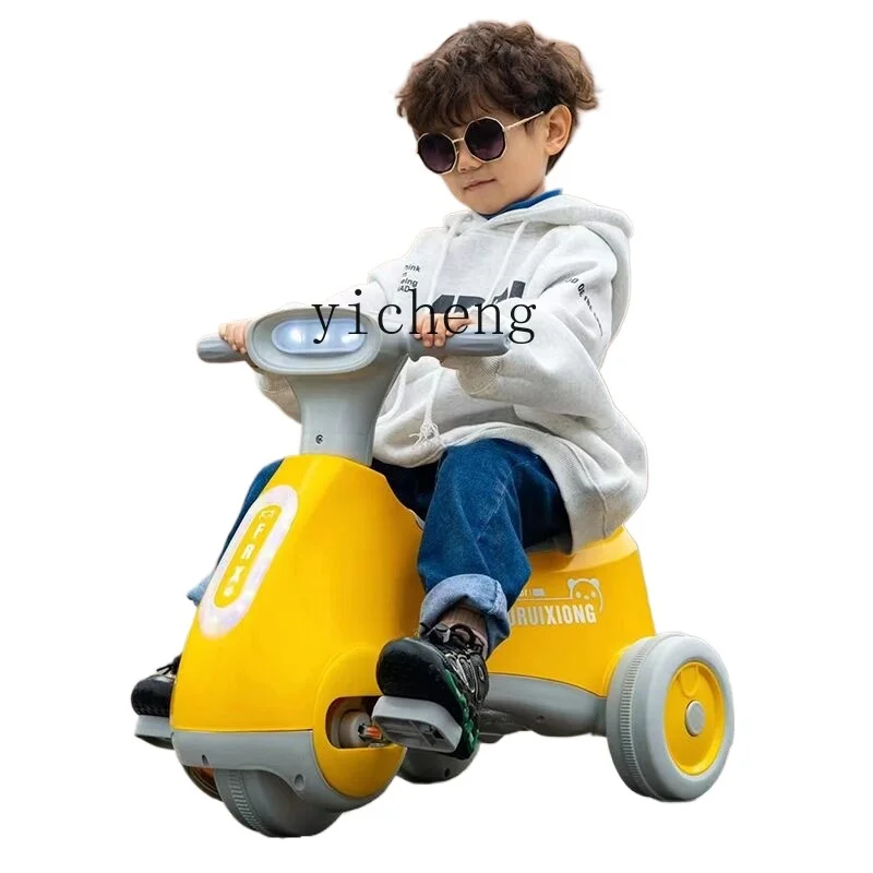 

Tqh Children's Electric Motor Tricycle Boy and Girl Baby Battery Car Portable Rechargeable Pedal Toy Car