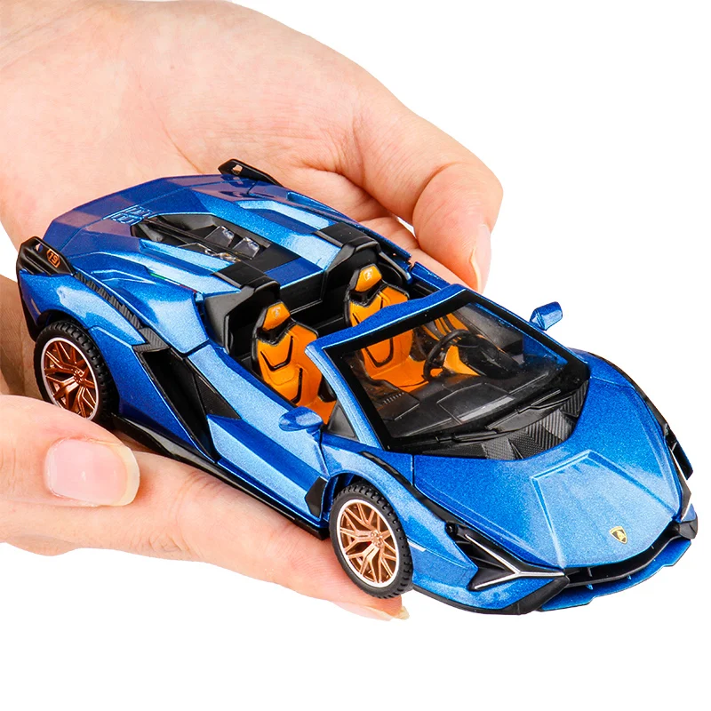 1:32 Simulation Lamborghinis Blitz Sian Legierung zurückziehen Sportwagen Cabrio Auto Modell Junge Geschenk Sammlung Dekoration Geschenk