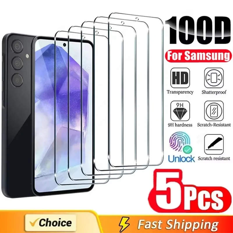 1-5Pcs Screen Protector For Samsung Galaxy S26 Ultra S25 S24 S23 S22 Plus Tempered Glass Fingerprint Unlock HD Protective Fil 05