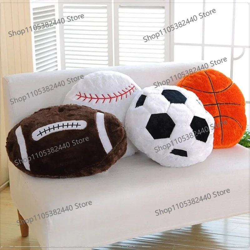 Creative football-shaped cushion throw pillow winter plush summer gift boyfriend birthday fan gift new year gift