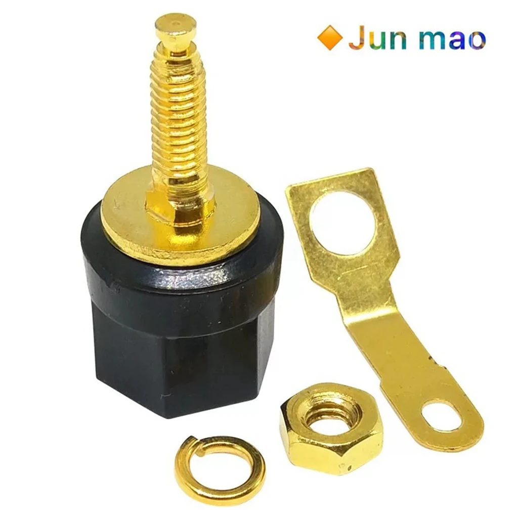 10pcs Gold plated audio amplifier speaker panel hexagonal 301 terminal block 4MM banana socket