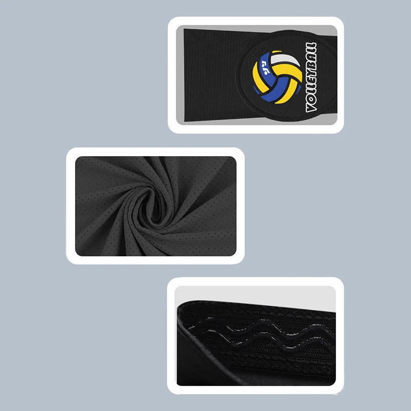 2개/쌍 통기성 배구 팔뚝 보호대 배구 암밴드 팔 보호대 손목 지지대 스펀지 패드 및 엄지 구멍 포함