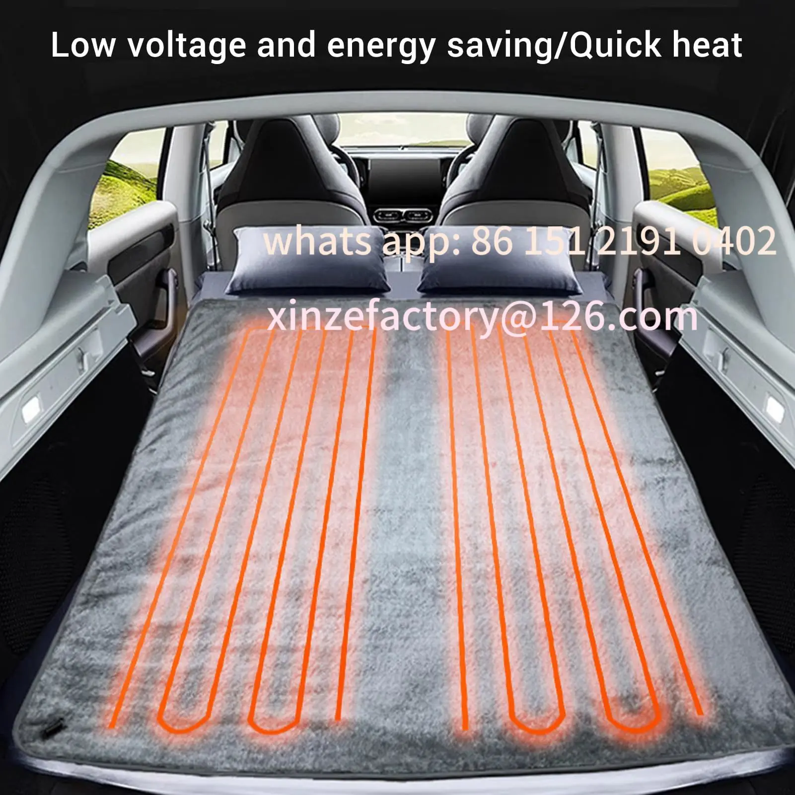 Coperta personalizzabile 12V Piastra elettrica a 9 livelli Ginocchiera Copertura da ufficio Gamba RV Accendisigari DC Tappetino termico da campeggio