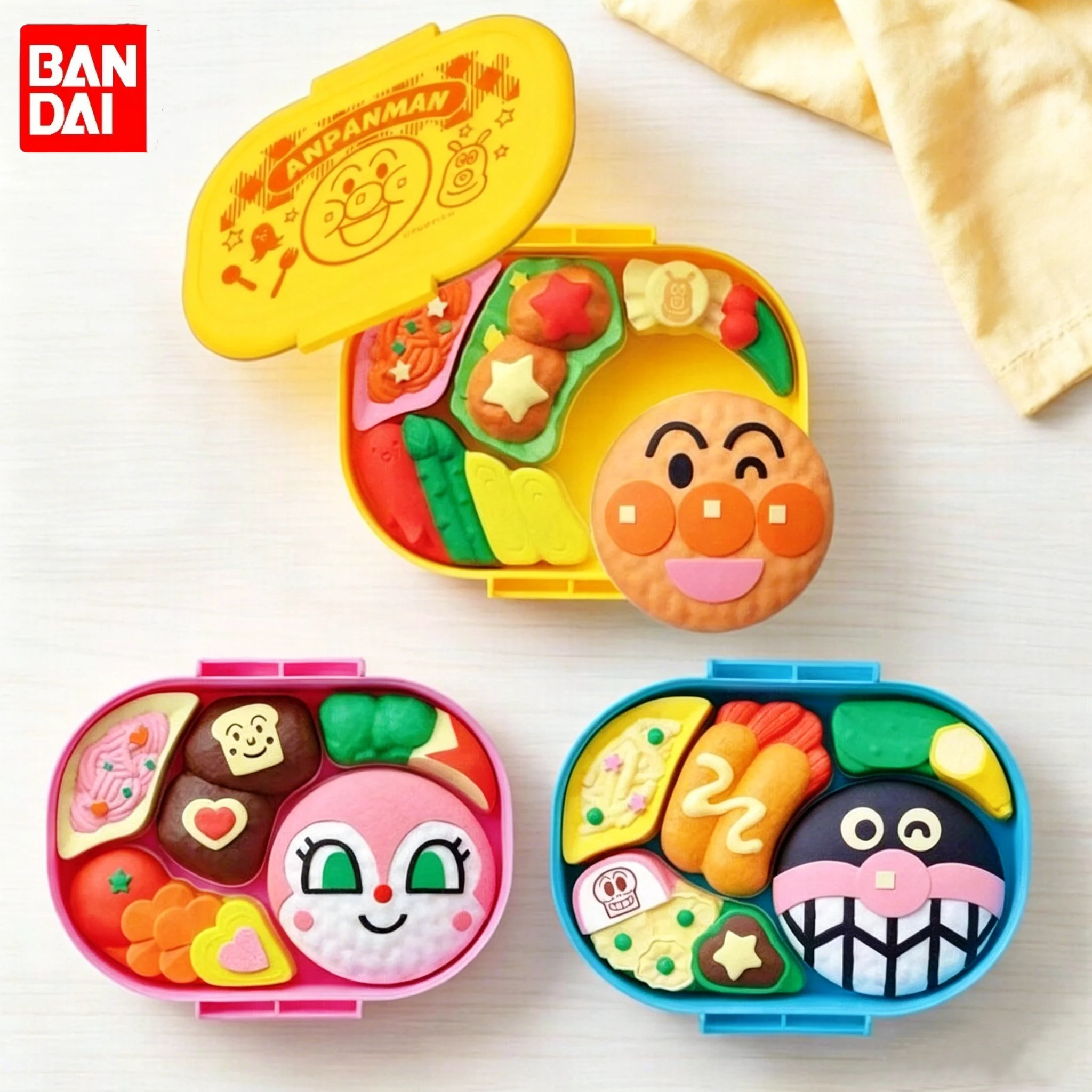 SEGA ANPANMAN DOKINCHAN Bento Puzzle Matching Toy Simulation Food Play Set Portable Creative Interactive Toy For Collectors
