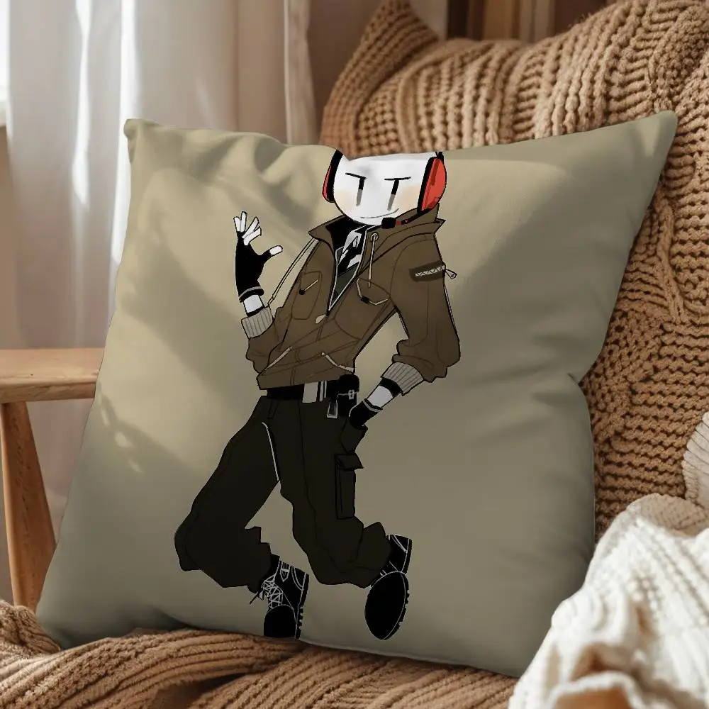 game Henry Stickmin Collection Pillow Case Square Double-Sided Printing Short Plush Sofa Cushion Cover Bedroom Bedside Pillow