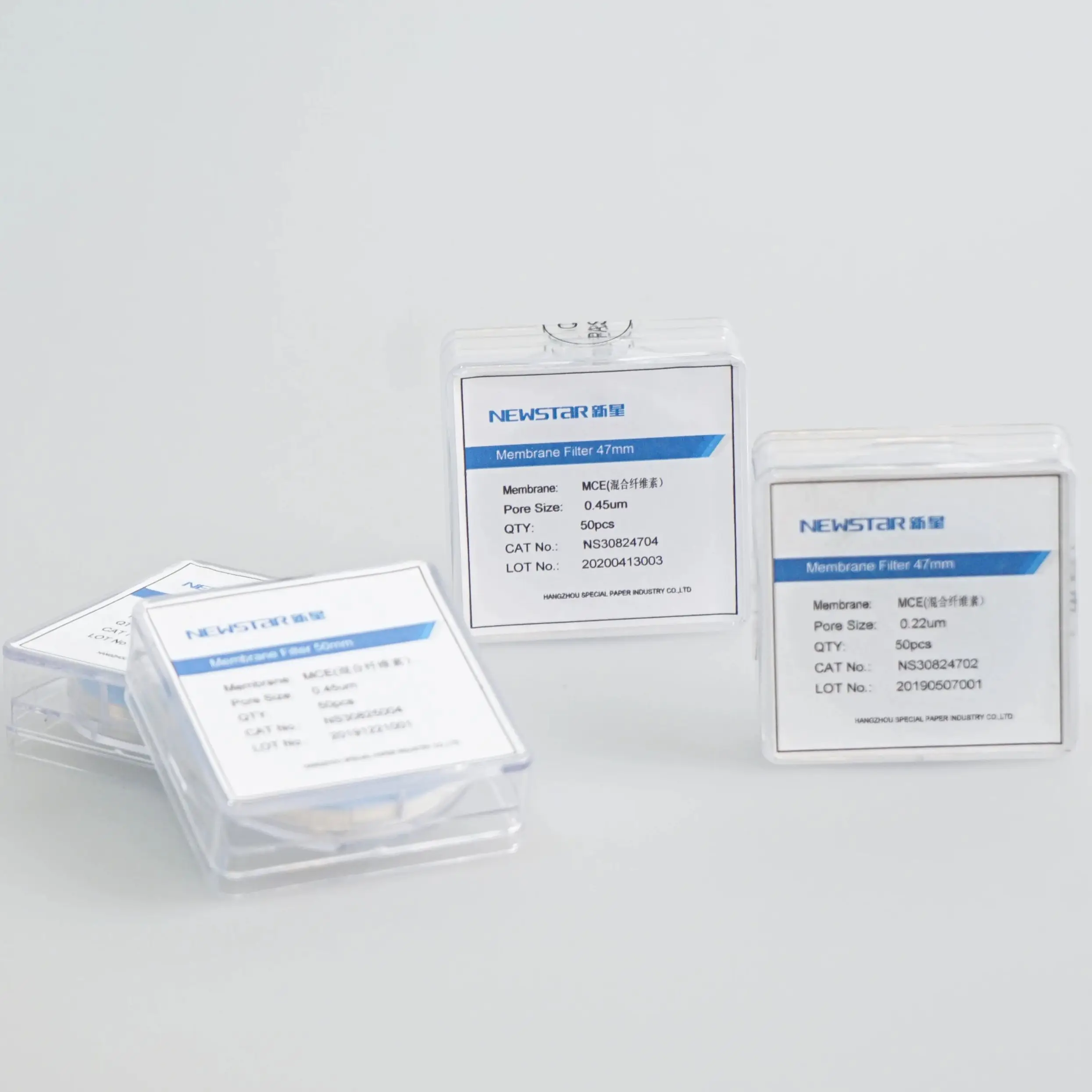 MCE (Mixed Cellulose Ester) Disc Membrane Filter Lab Filtration 0.22um 0.45um 13mm 25mm 47mm Air Monitoring Particle Monitoring