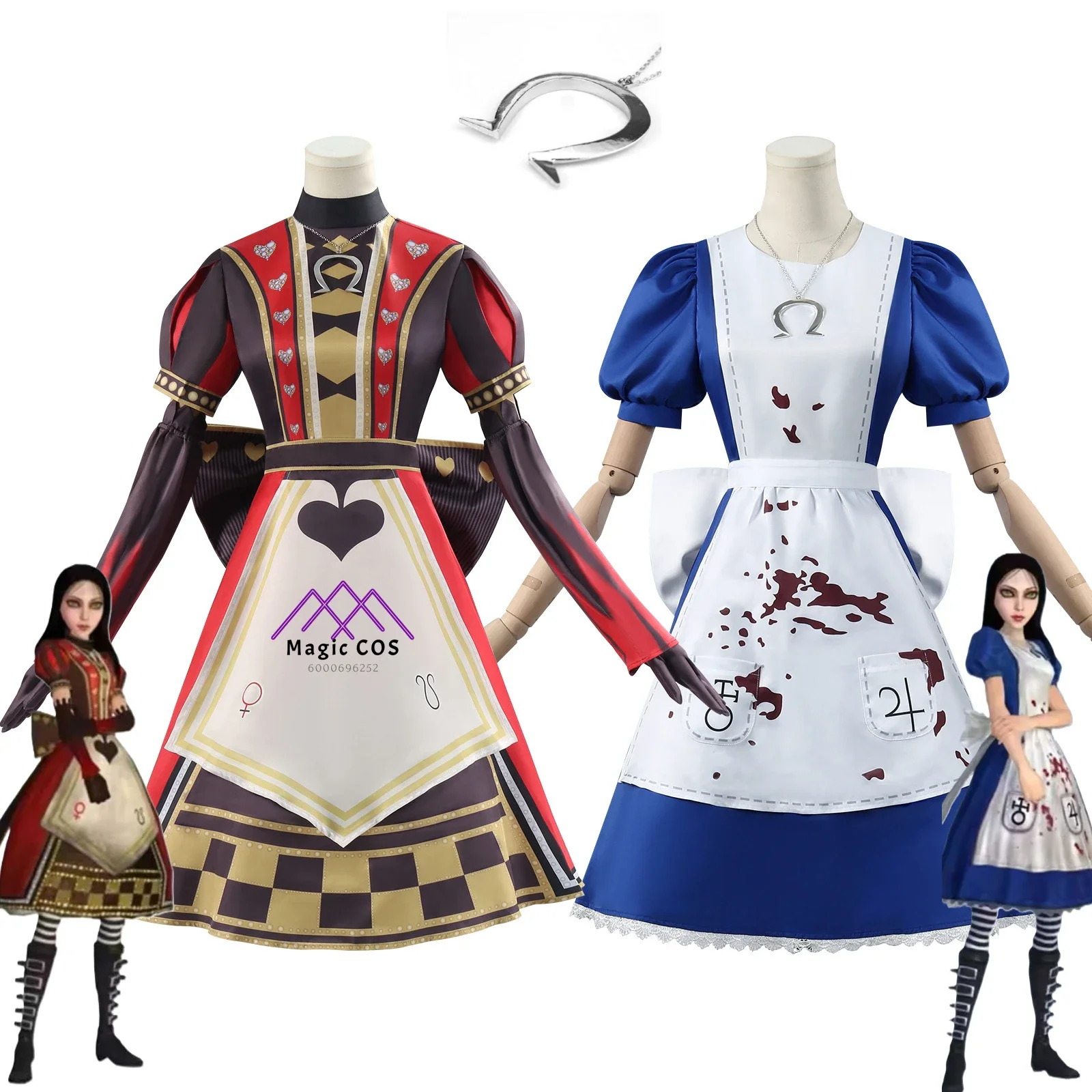 

Anime Movie Alice Princess Dress Cosplay Costume Madness Returns For Women Cos Princess Dress Maid Carnival Party Dress Party