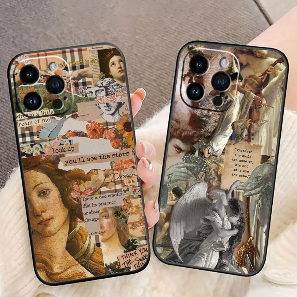 Ancient Greek Aesthetic Art Phone Case For iphone Apple 15 14 13 12 11 Pro XS Max Mini X SE 2020 2022 8 7 Case Funda Coque Shell