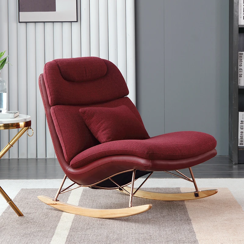 

Relax Nonslip Living Room Chairs Wood Kawaii Single Ergonomic Lazy Chairs Rocking Nordic Comfy Fauteuil Salon Home Furniture