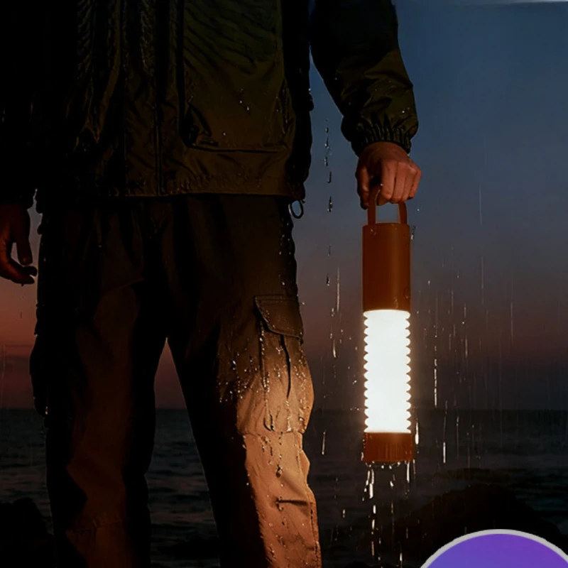 

JIANPIN Portable Rechargeable Camping Lantern, Foldable Tent Hanging Light, Long Battery Life for Outdoor