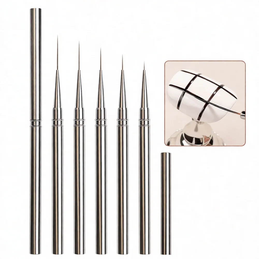 Professional Nail Art Liner Brush Set Fine Detail Striper Pen Manicure Tools Ultra Thin Painting Drawing Brushes Set