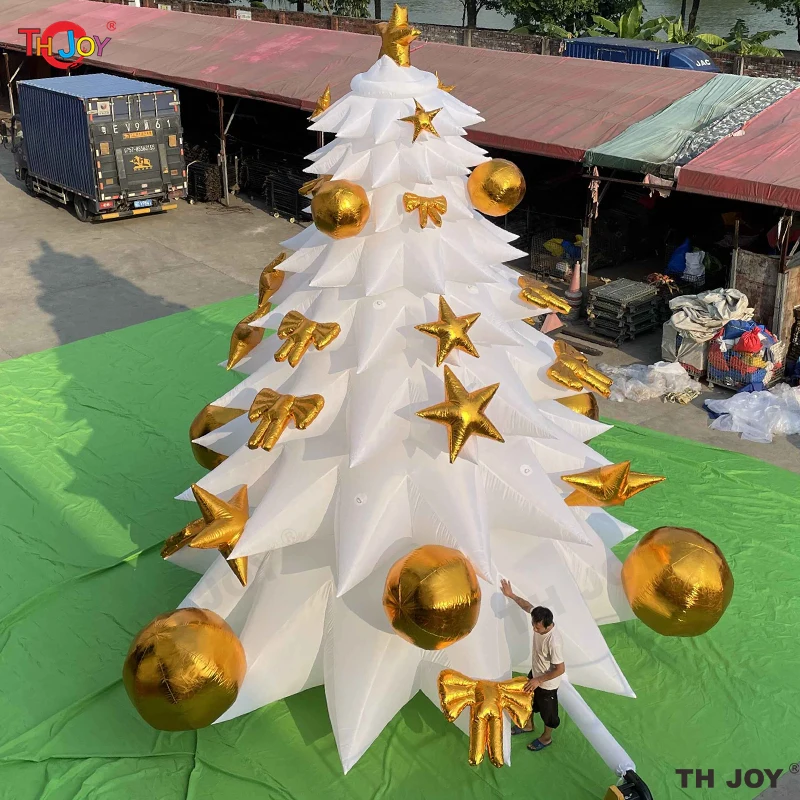 26Ft Tall Inflatable Green Christmas Tree with Multicolor Gift Boxes and Star - Outdoor Indoor Holiday Party Yard Decoration