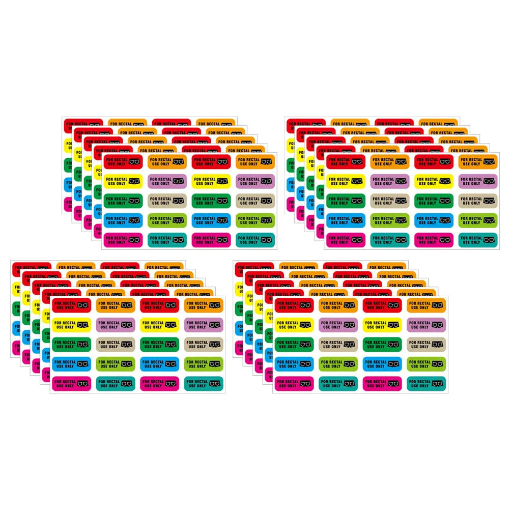 

20 Sheets 400 Stickers Rectal Use Only PVC Adhesive Funny Design Decorate Laptops Suitcases Skateboards Luggage Files Folders