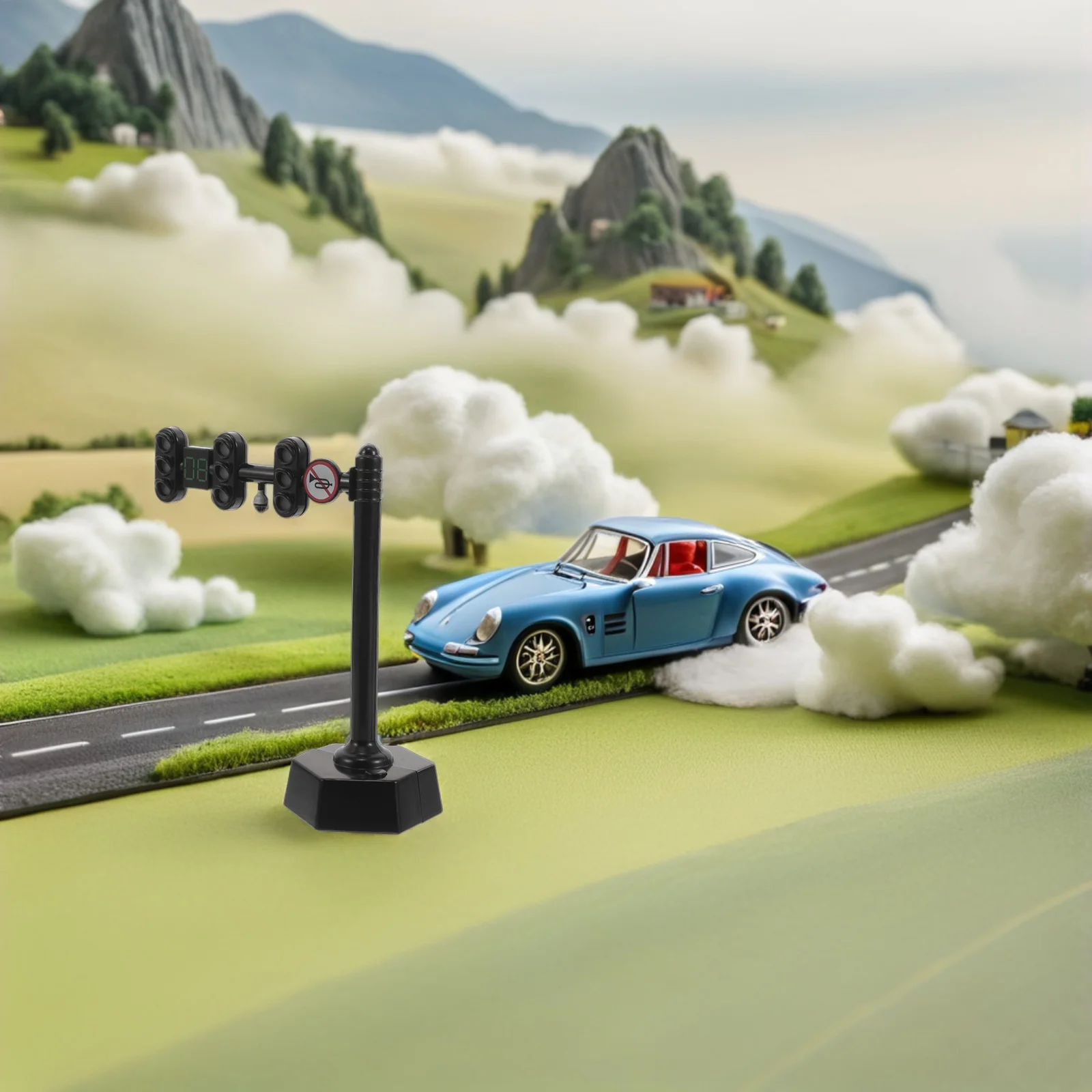 ไฟจราจรจำลองเสียงและแสงสมจริง สำหรับเด็กเรียนรู้การจราจร เปลี่ยนสีอัตโนมัติ ไฟหยุดสำหรับเล่นบทบาทสมมติในทราย