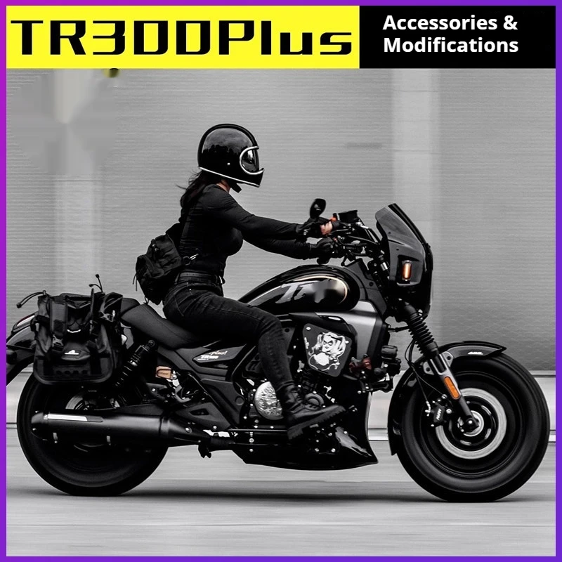 For Haojue TR300 PLUS Bikini Fairing Handlebar Saddlebag Bar-End Mirror Blacked-Out No-Drill Accesorios Moto