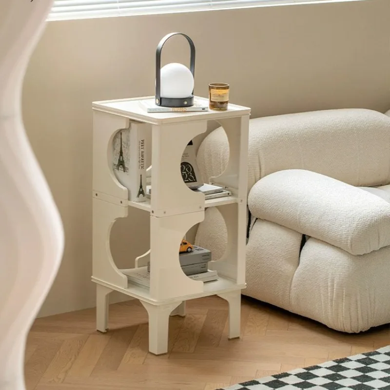

Nordic Modern Simple Acrylic Shelf Transparent Storage Rack Cabinet Cream Household Locker Compact