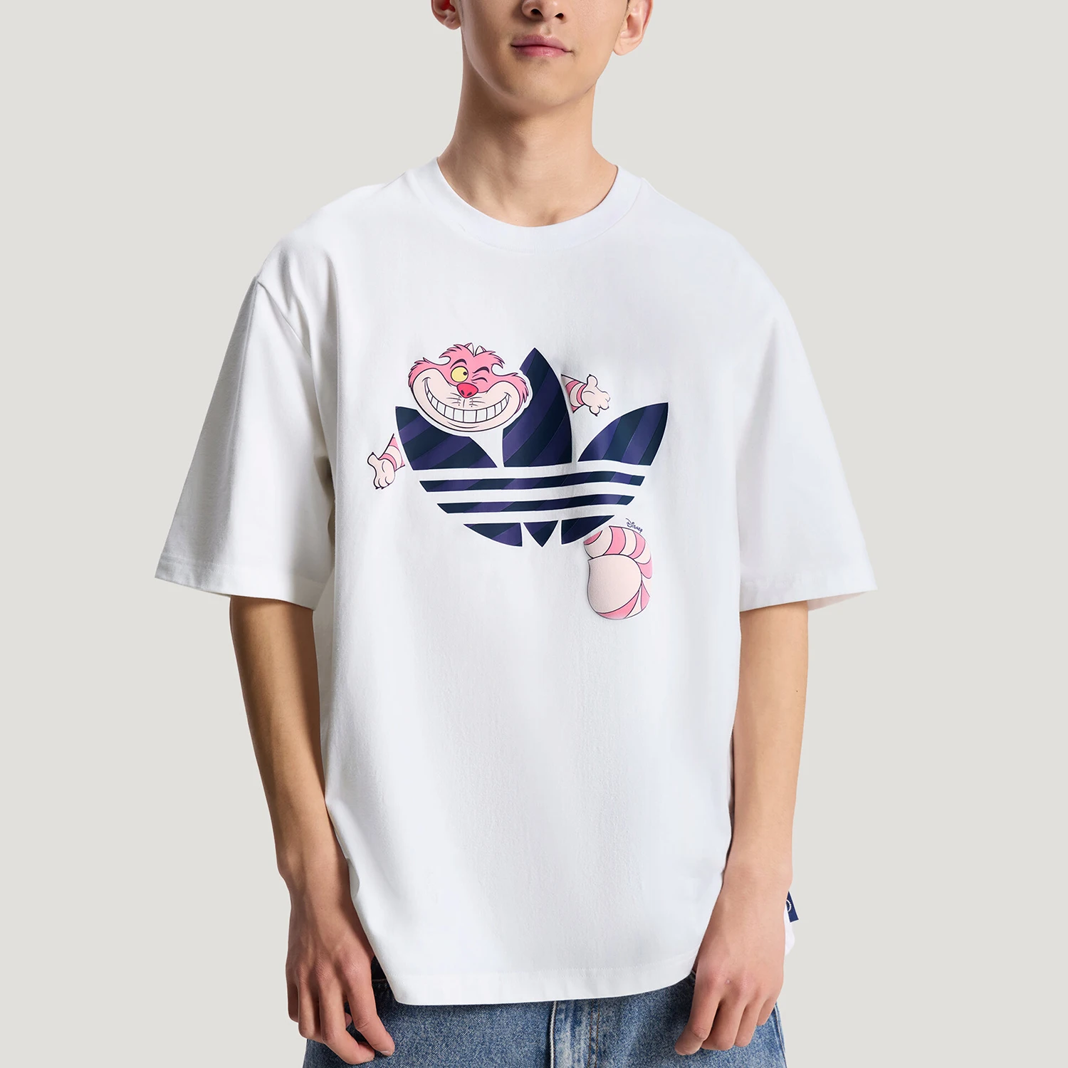 adidas-genuine-clover-new-men's-and-women's-white-casual-short-sleeved-t-shirt-ky8305