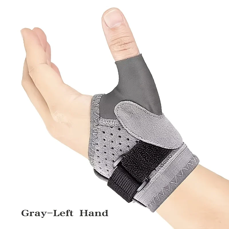 Left & Right Wrist Support Brace, Breathable Hook-and-Loop Splint Wrist Sleeve with Thumb Support, Unisex