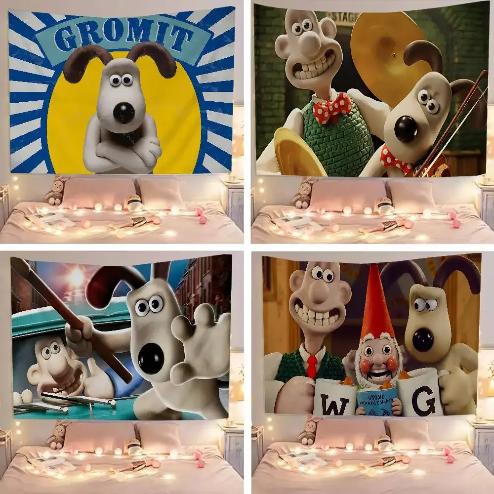 

W-Wallace и G-Gromites мультфильм красочный гобелен настенный богемный настенный гобелен Мандала настенные листы