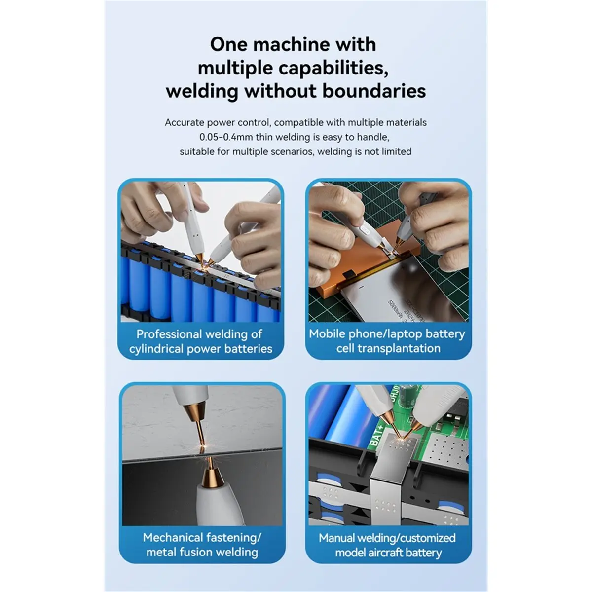 INABEZ UK3 Portable Battery Spot Welder DIY Mini Welding Machine 18650 Lithium Battery Pack Welding Tool