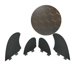 UPSURF FCS RM Quad Fins Set Surfplankvinnen Grote honingraatvezel achtervinnen + Twins Kiels Double Tabs quilhas Surf Fins Twin-Quad Fin