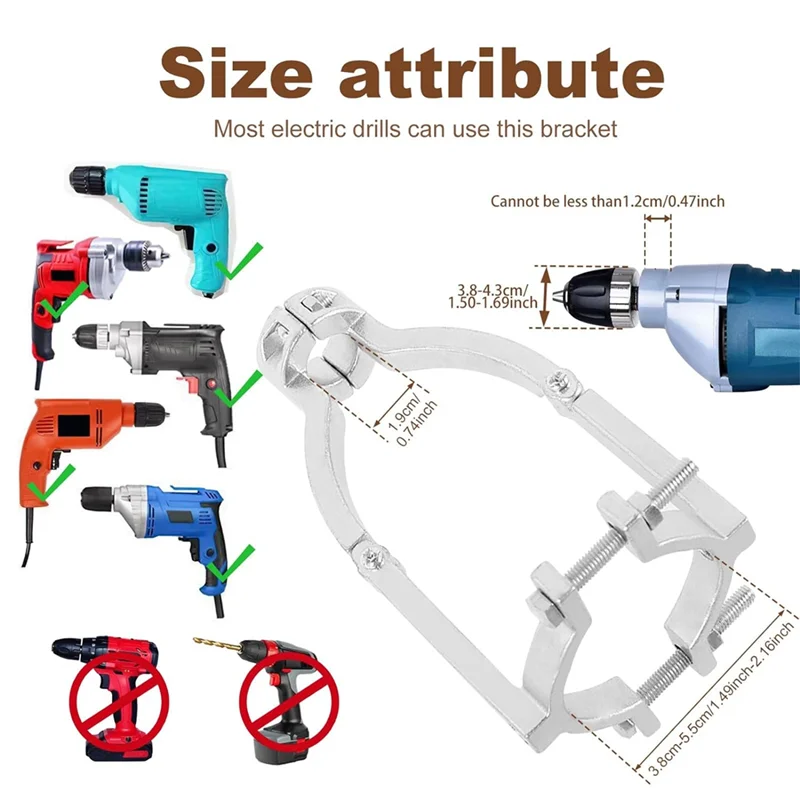 BAAG-사각 구멍 드릴 비트 어댑터, 쉬운 설치, 드릴 프레스 모티스 기계용 모티싱 부착 실버, 드릴 Mac용
