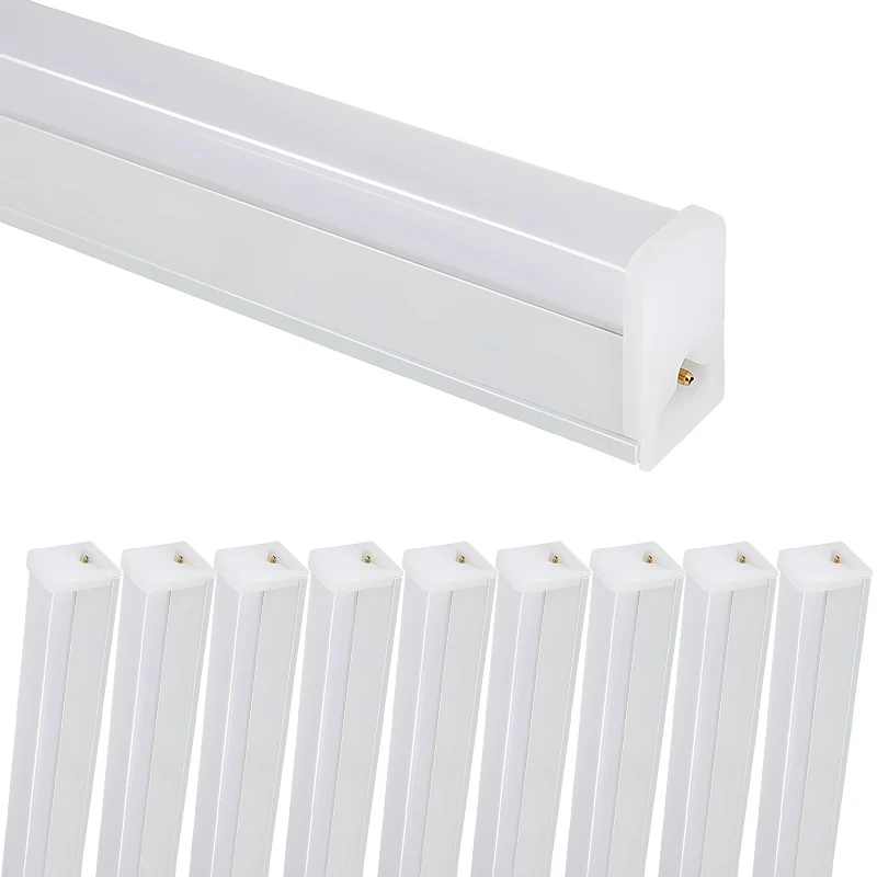 

6 шт./лот, 2 фута, 60 см, 8 Вт, высокая мощность T5, встроенная светодиодная трубка, светильники для внутреннего освещения, светодиодная трубка T5 для домашнего склада, фабрики