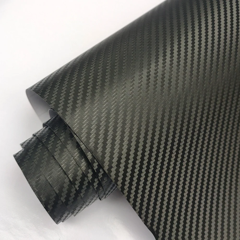 50*152/200/300cm 3D Carbon Fiber Vinyl Wrap Film Black Self Adhesive Vinyl Car Wrap Foil Sticker Console Computer Laptop Skin