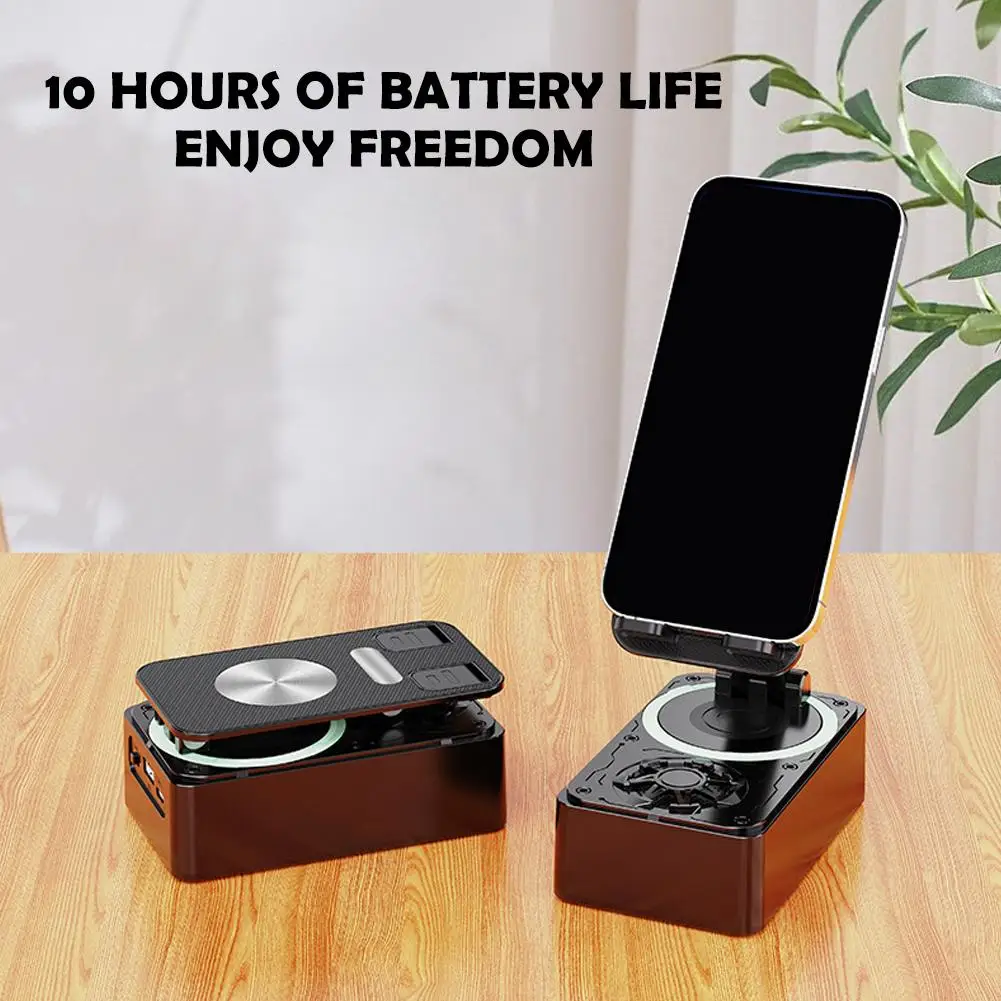 4-in-1 Desktop Live Streaming Stand Multi Functional Charging Bluetooth Audio Portable Wireless Speaker Bracket Phone Stand