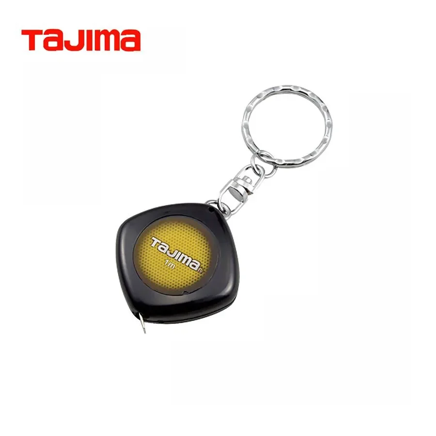 TAJIMA Mini Tape Measure 1Pcs with Aluminium Key Chain 1/2/3m Length 6mm Width Measuring Tool 1001-0056/1001-2454/1001-0841