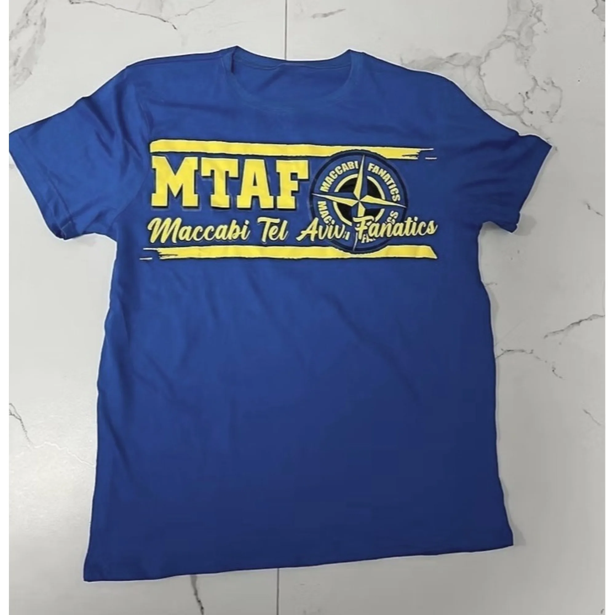 Maccabi Tel Aviv FC camiseta de fútbol verano gráfico hombres algodón leyenda camiseta gráfico de gran tamaño transpirable ropa de calle Unseix Top