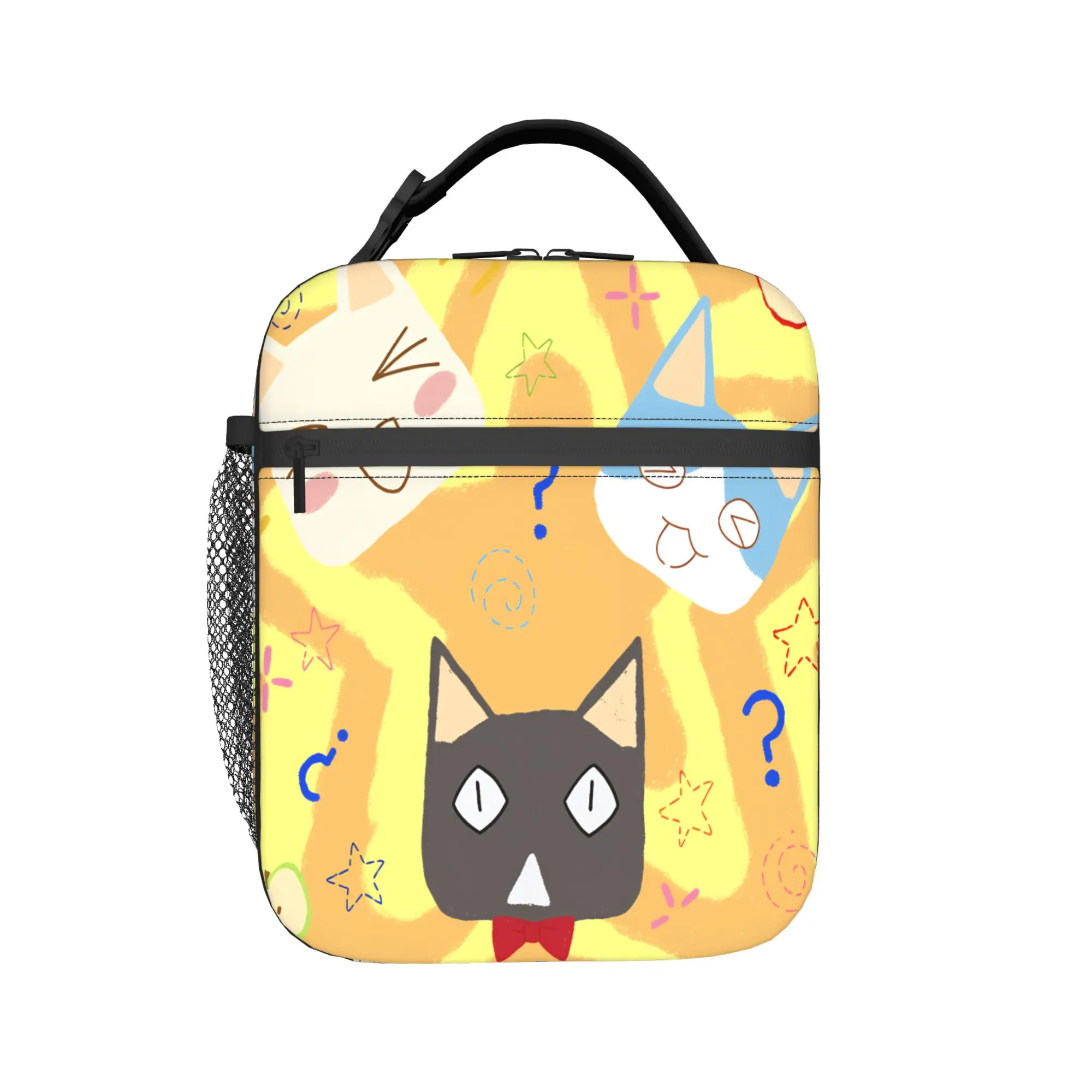 Toro Inoue Cat Lunch Bag  Travel Lunch Box For Men Fun Graphic Thermal Tote Handbags Oxford Portable Cooler Bag