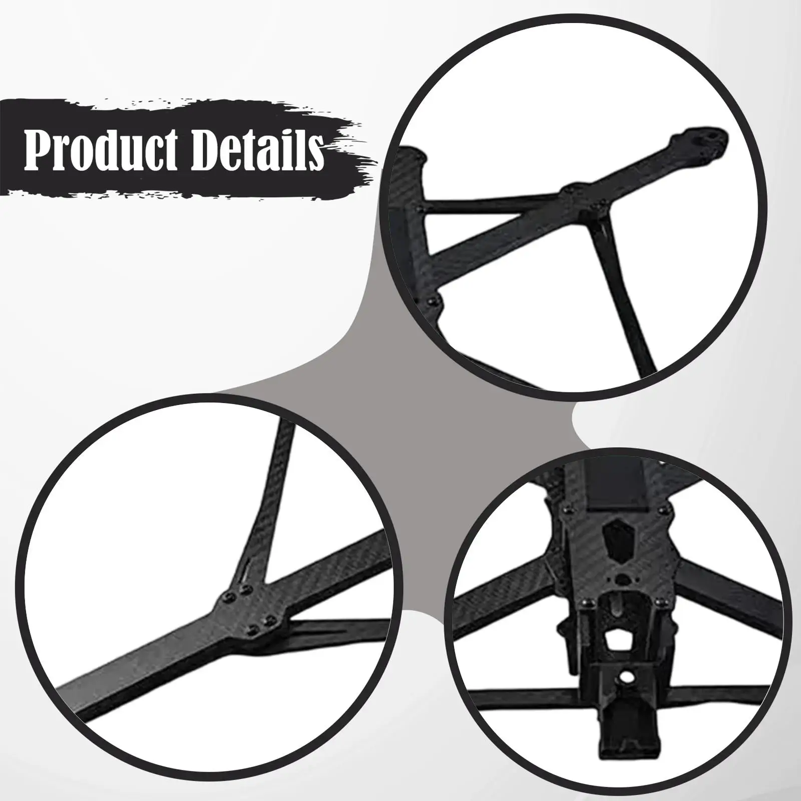 

Рама для квадрокоптера из углеродного волокна, заменяющая запасную деталь, простая в установке, для обслуживания дронов, для опытных пилотов и начинающих.